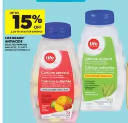Real Canadian Superstore LIFE BRAND ANTIACIDS, 72-100'S offer