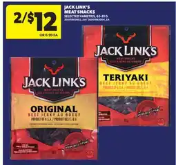 Real Canadian Superstore JACK LINK'S MEAT SNACKS, 65-81 G offer