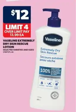 Real Canadian Superstore VASELINE EXTREMELY DRY SKIN RESCUE LOTION offer
