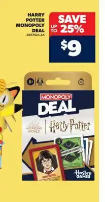 Real Canadian Superstore HARRY POTTER MONOPOLY DEAL offer