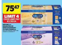Real Canadian Superstore ENFAMIL A + NEUROPRO OR GENTLEASE READY TO FEED FORMULA, 18X237 ML offer