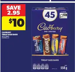 Real Canadian Superstore CADBURY TREAT SIZE BARS 45' S, 558 G offer