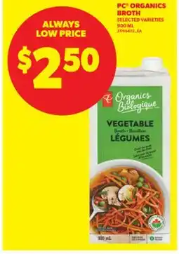 Real Canadian Superstore PC ORGANICS BROTH, 900 ML offer