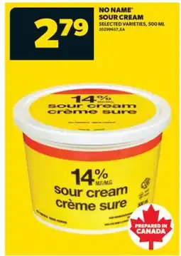 Real Canadian Superstore NO NAME SOUR CREAM, 500 ML offer