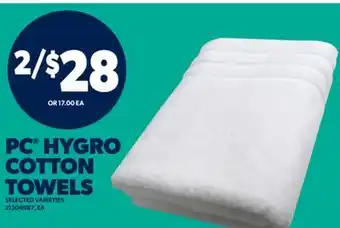 Real Canadian Superstore PC HYGRO COTTON TOWELS offer