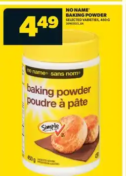 Real Canadian Superstore NO NAME BAKING POWDER, 450 G offer