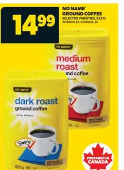 Real Canadian Superstore NO NAME GROUND COFFEE, 925 G offer