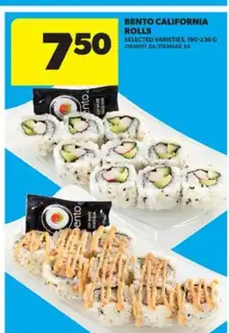 Real Canadian Superstore BENTO CALIFORNIA ROLLS, 190-236 G offer