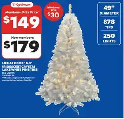 Real Canadian Superstore LIFE AT HOME 6.5' IRIDESCENT CRYSTAL LAKE WHITE PINE TREE offer