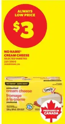 Real Canadian Superstore NO NAME CREAM CHEESE offer