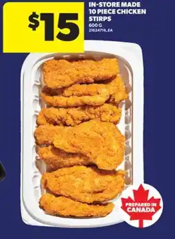 Real Canadian Superstore IN-STORE MADE 10 PIECE CHICKEN STIRPS, 600 G offer