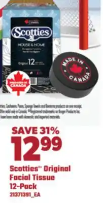 Real Canadian Superstore SCOTTIES ' ORIGINAL FACIAL TISSUE, 12 - PACK offer