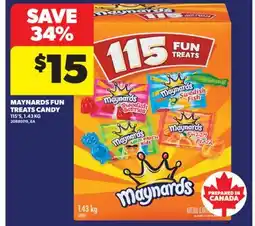 Real Canadian Superstore MAYNARDS FUN TREATS CANDY, 115' S, 1.43 KG offer