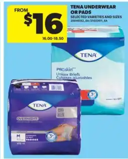 Real Canadian Superstore TENA UNDERWEAR OR PADS offer