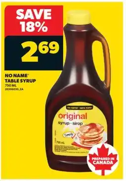Real Canadian Superstore NO NAME TABLE SYRUP, 750 ML offer