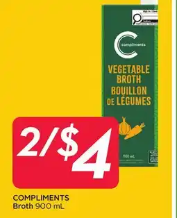 Sobeys COMPLIMENTS Broth offer