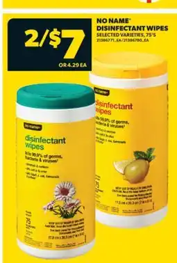 Real Canadian Superstore NO NAME DISINFECTANT WIPES, 75' S offer