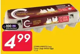 Sobeys COMPLIMENTS Cozy Coop Large White Eggs offer