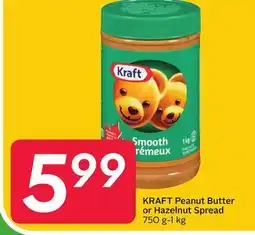 Sobeys KRAFT Peanut Butter or Hazelnut Spread offer