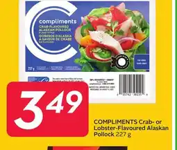 Sobeys COMPLIMENTS Crab-or Lobster-Flavoured Alaskan Pollock offer