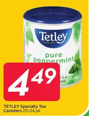 Sobeys TETLEY Specialty Tea Canisters offer