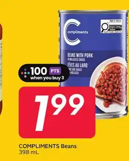 Sobeys COMPLIMENTS Beans offer