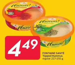 Sobeys FONTAINE SANTÉ Topped Hummus offer