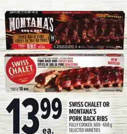 Metro SWISS CHALET OR MONTANA'S PORK BACK RIBS offer