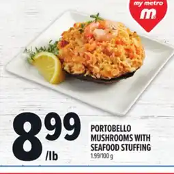 Metro PORTOBELLO MUSHROOMS WITH SEAFOOD STUFFING offer