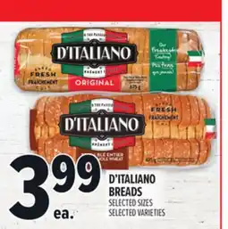 Metro D'ITALIANO BREADS offer