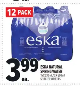 Metro ESKA NATURAL SPRING WATER offer