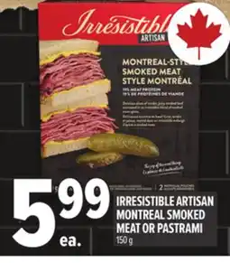 Metro IRRESISTIBLE ARTISAN MONTREAL SMOKED MEAT OR PASTRAMI offer