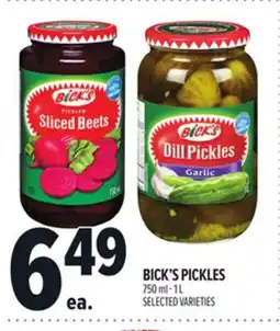Metro BICK'S PICKLES offer