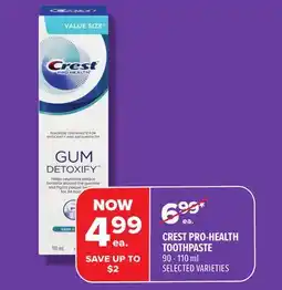 Metro CREST PRO-HEALTH TOOTHPASTE offer