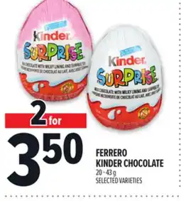 Metro FERRERO KINDER CHOCOLATE offer