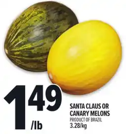 Metro SANTA CLAUS OR CANARY MELONS offer