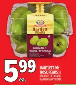 Metro BARTLETT OR BOSC PEARS offer