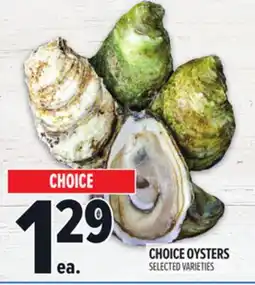 Metro CHOICE OYSTERS offer