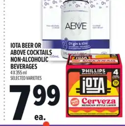 Metro IOTA BEER OR ABOVE COCKTAILS NON-ALCOHOLIC BEVERAGES offer