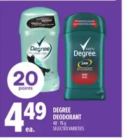 Metro DEGREE DEODORANT offer
