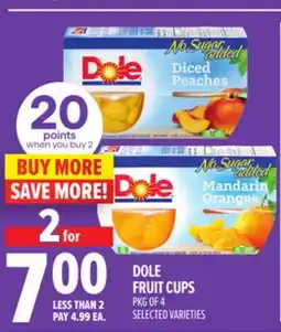 Metro DOLE FRUIT CUPS offer