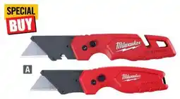 Home Depot 2-pack MILWAWAUKEE FASTERBACK Folding Utility knife offer