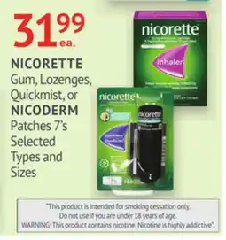 IDA Pharmacy NICORETTE or NICODERM offer
