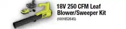 Home Depot 18V 250 CFM Leaf Blower/Sweeper Kit offer