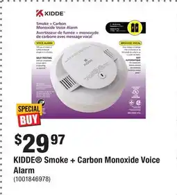 Home Depot KIDDE Smoke + Carbon Monoxide Voice Alarm offer