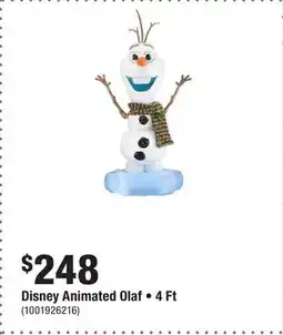 Home Depot Disney Animated Olaf • 4 Ft offer