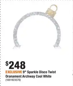 Home Depot EXCLUSIVE 9 Sparkle Disco Twist Oranament Archway Cool White offer