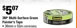 Home Depot 3M Multi-Surface Green Painter's Tape 36mm x 55m offer