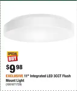 Home Depot EXCLUSIVE 11 Integrated LED 3CCT Flush Mount Light offer