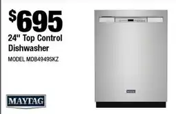 Home Depot 24 Top Control Dishwasher offer